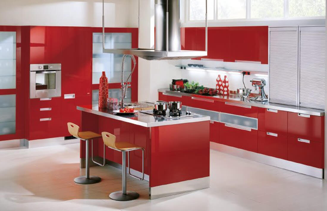 Chất liệu được sử dụng cho phòng bếp người mệnh Hỏa