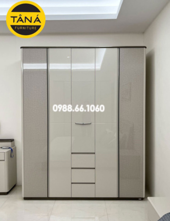 Tủ Áo 5 Cánh Gỗ MDF Nhập Khẩu Đài Loan AT-3109T Kiểu Hiện Đại