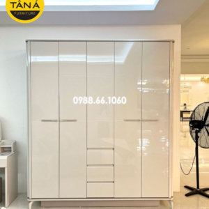 Tủ Áo 5 Cánh Gỗ MDF AT-8905T Hiện Đại Nhập Khẩu Đài Loan