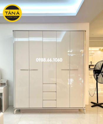 Tủ Áo 5 Cánh Gỗ MDF AT-8905T Hiện Đại Nhập Khẩu Đài Loan