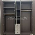 Tủ Áo 5 Cánh Màu Trắng Sữa TA-2305T Gỗ MDF Hiện Đại Nhập Khẩu Đài Loan