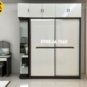 Tủ Áo Cửa Lùa AT-912T Có Kệ Gương Xoay Hiện Đại Nhập Khẩu Đài Loan