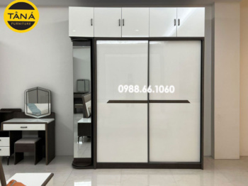 Tủ Áo Cửa Lùa AT-912T Có Kệ Gương Xoay Hiện Đại Nhập Khẩu Đài Loan