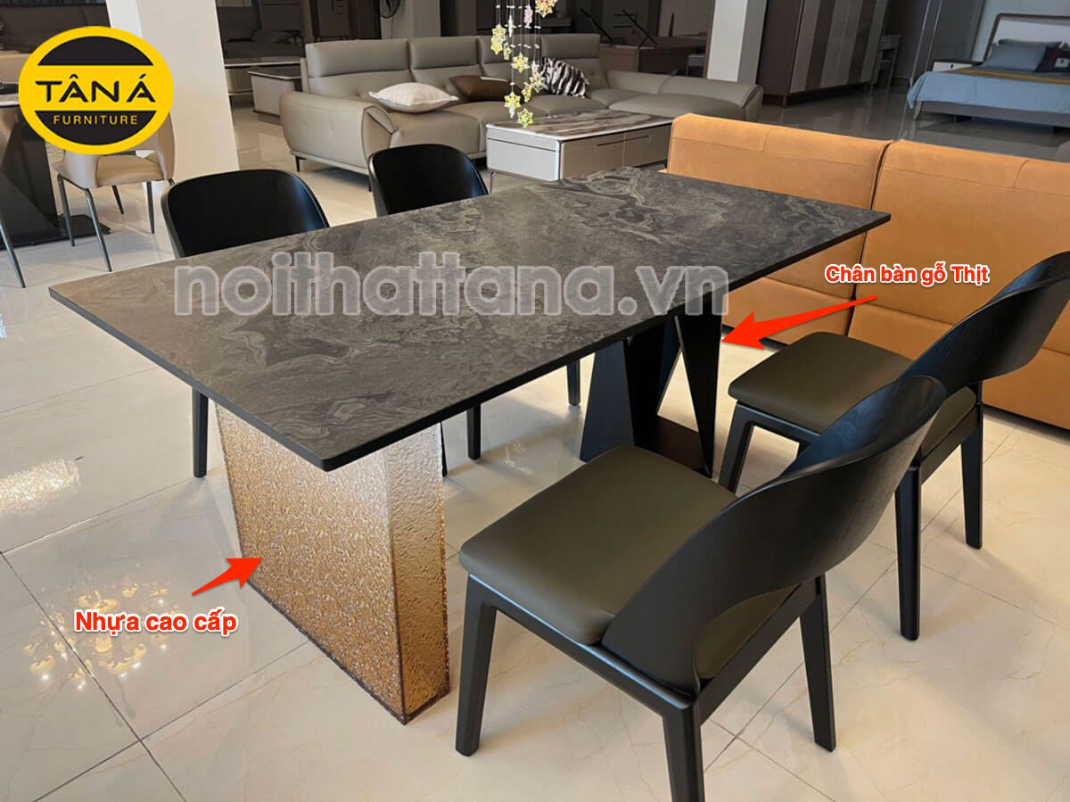 Bộ Bàn Ăn 1,6m Mặt Đá Chống Trầy Xước BA-KA100 Hiện Đại 6 Ghế Nhập Khẩu Đài Loan