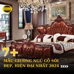 7+ Mẫu giường ngủ gỗ sồi đẹp, sang trọng nhất 2024 