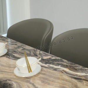 Bộ Bàn Ăn Mặt Đá Tự Nhiên 1,6m BA-KC07 Hiện Đại 6 Ghế Nhập Khẩu Đài Loan