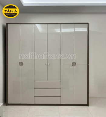 Tủ Quần Áo 6 Cánh AT-E017T Hiện Đại Nhập Khẩu Đài Loan