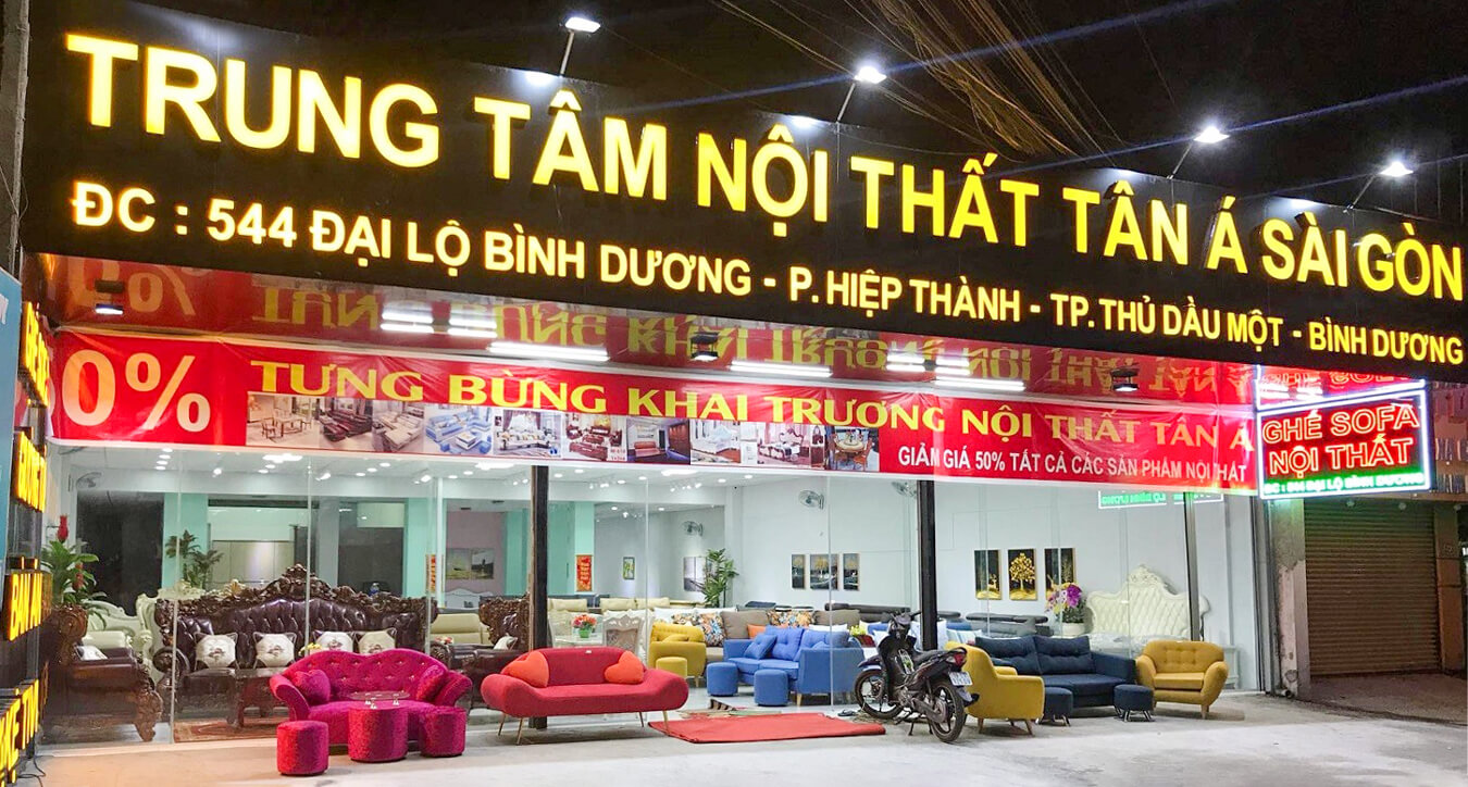 cửa hàng nội thất bàn ăn tại bình dương tân á