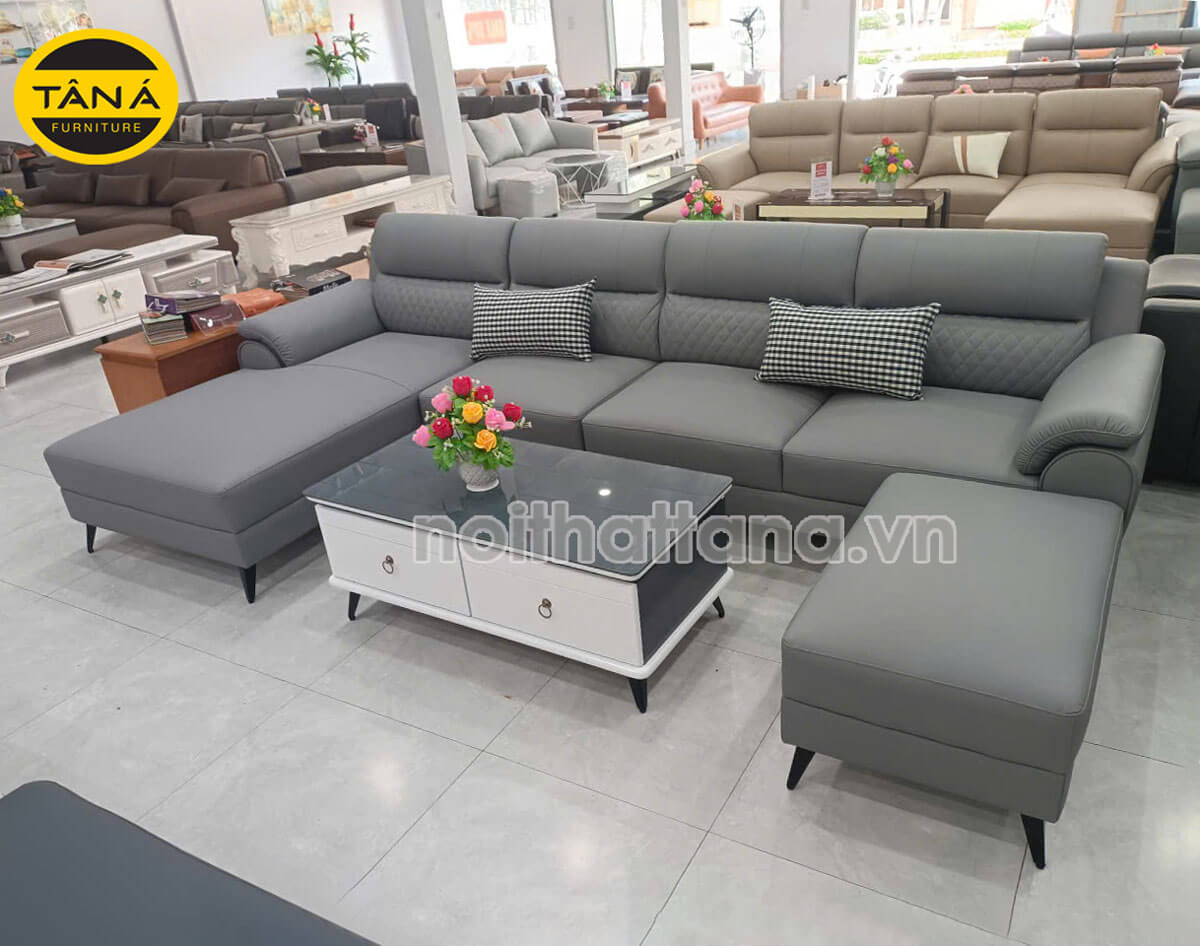 Sofa Da Hàn Quốc Góc L Hiện Đại N159