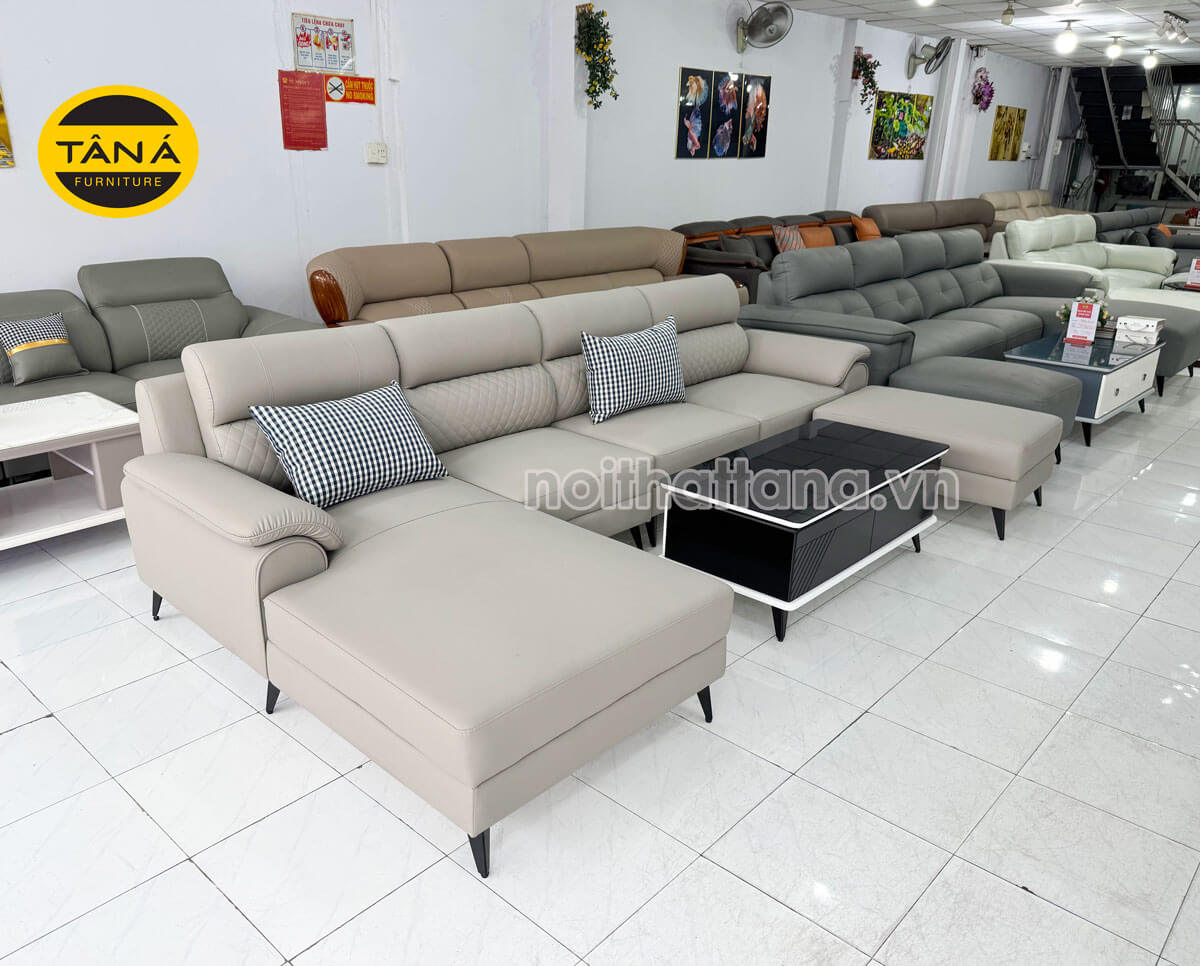 Sofa Da Hàn Quốc Góc L Hiện Đại N159