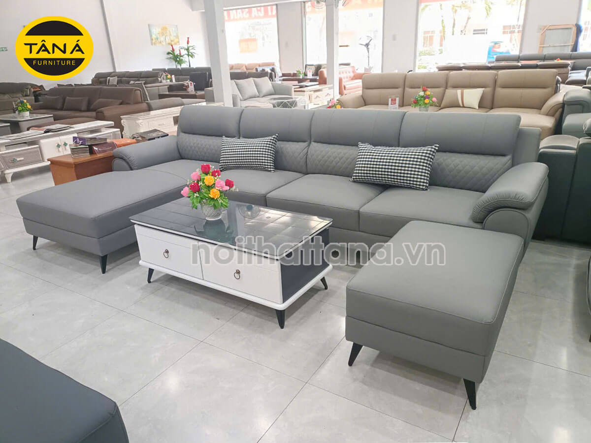 Sofa Da Hàn Quốc Góc L Hiện Đại N159