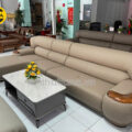 Ghế sofa gỗ mun TA-G516 bọc da cao cấp góc L hiện đại nhập khẩu