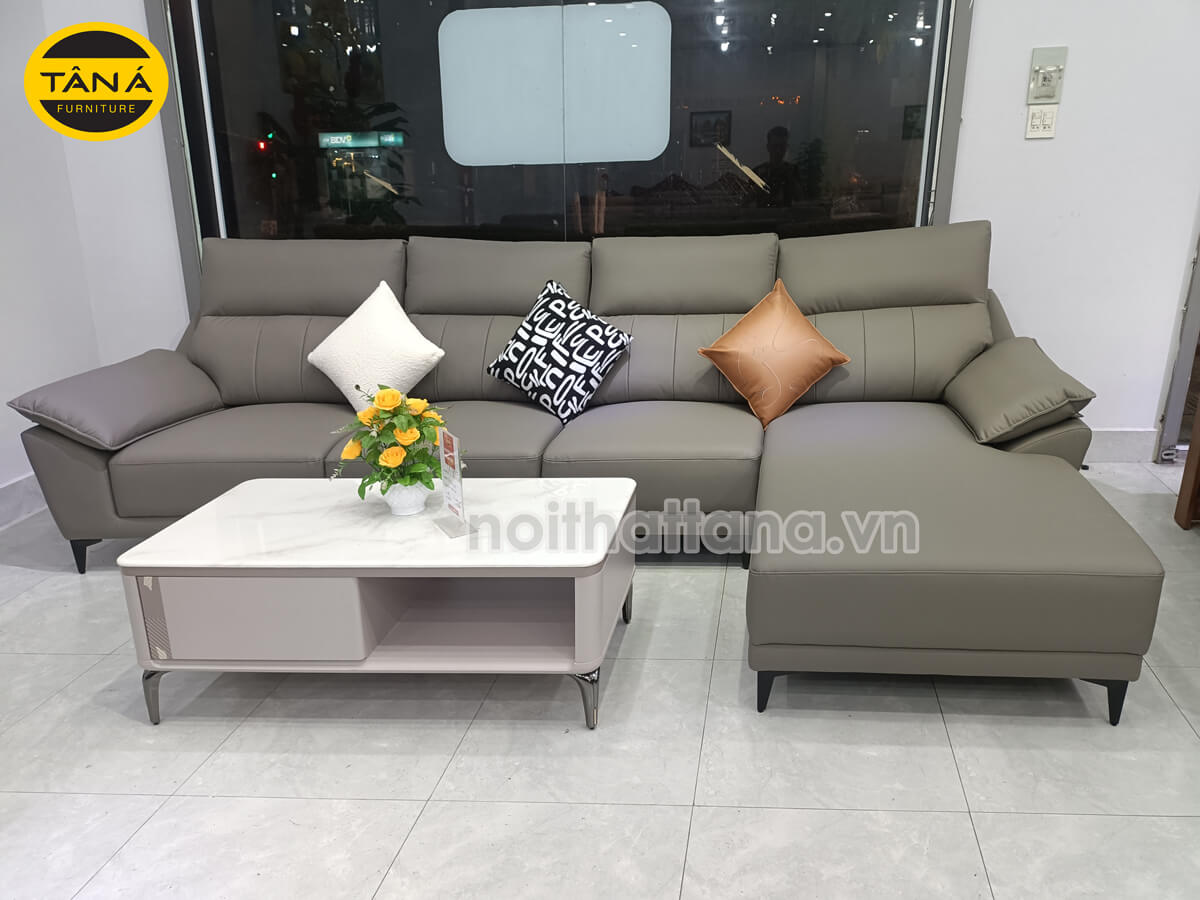 Sofa Vải Giả Da TA-9033-2 Góc L Phong Cách Hiện Đại Nhập Khẩu