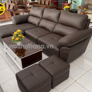 Sofa Da Hàn Quốc Góc Chữ L Hiện Đại N911