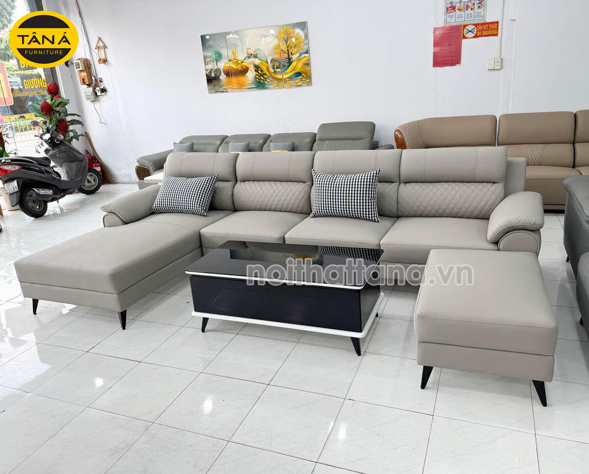 Sofa Da Hàn Quốc Góc L Hiện Đại N159