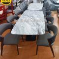 Bộ Bàn Ăn Mặt Đá Ceramic Cao Cấp 1,6M Hiện Đại 6 ghế Nhập Khẩu BA225