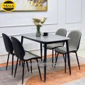 Bộ Bàn Ăn 1,2m Mặt Đá Ceramic Hiện Đại 4 Ghế Cho Chung Cư BA237