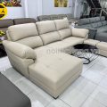 Sofa Da Lau Được Mực Bút Bi Góc L Nhỏ Gọn N911TH