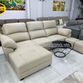 Sofa Da Lau Được Mực Bút Bi Góc L Nhỏ Gọn N911TH