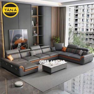Sofa Da Hàn Quốc Chữ U Cho Phòng Khách Lớn N160