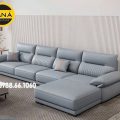 Sofa Da Hàn Quốc Góc L Phong Cách Hiện Đại N166