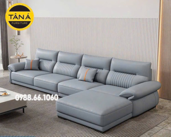 Sofa Da Hàn Quốc Góc L Phong Cách Hiện Đại N166