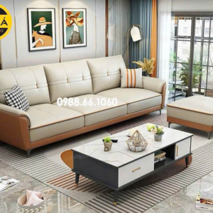 Ghế Sofa Băng Da Hàn Quốc 3 Chỗ Ngồi Nhỏ Gọn NB22 Kiểu Hiện Đại