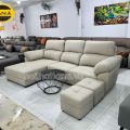 Sofa Da Lau Được Mực Bút Bi Góc L Nhỏ Gọn N911TH