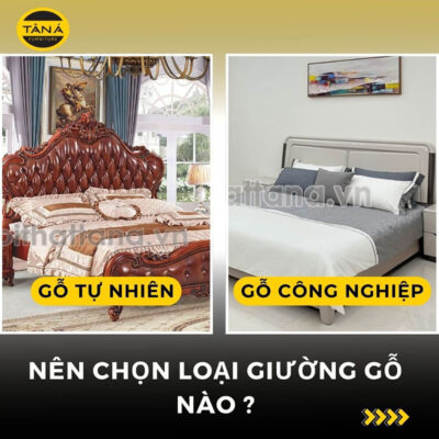 So sánh giường gỗ tự nhiên và gỗ công nghiệp không phải ai cũng biết