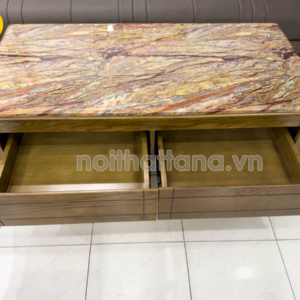 Bàn Trà Sofa Mặt Đá Cao Cấp Gỗ Sồi BTAB