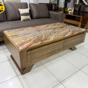 Bàn Trà Sofa Mặt Đá Cao Cấp Gỗ Sồi BTAB