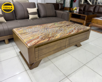 Bàn Trà Sofa Mặt Đá Cao Cấp Gỗ Sồi BTAB