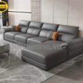 Sofa Da Góc L Cho Phòng Khách Hiện Đại N169