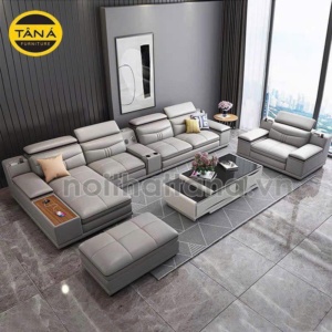 Sofa Góc L Hiện Đại Bọc Da Hàn Quốc Có Ghế Đơn N171-D