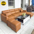 Sofa Da Hàn Quốc Góc Chữ L Đẹp Hiện Đại DA-03