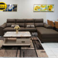Sofa Da Hàn Quốc Góc L Cho Phòng Khách Hiện Đại DA23