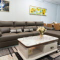Sofa Da Hàn Quốc Góc L Cho Phòng Khách Hiện Đại DA23