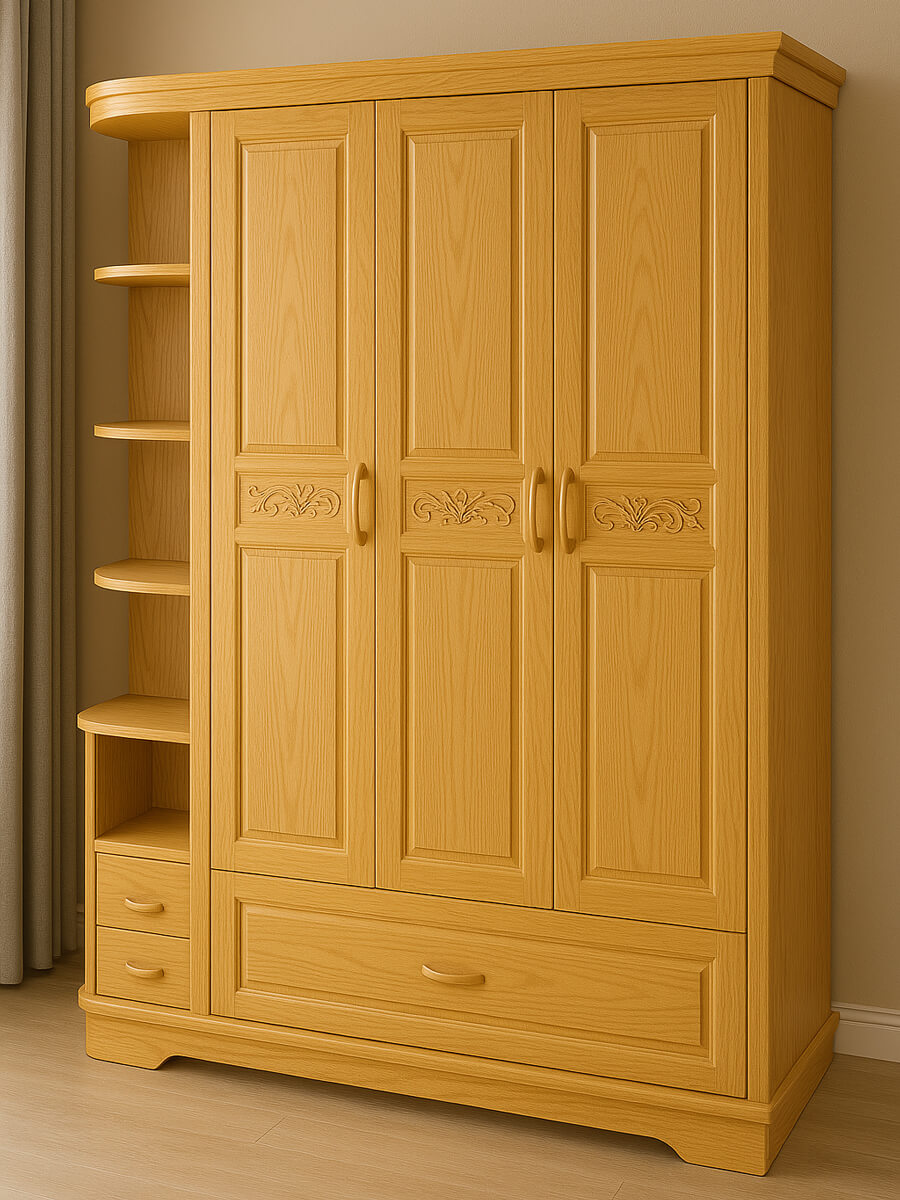 tủ quần áo gỗ xoan đào 4 cánh, giá tủ gỗ xoan đào 4 cánh