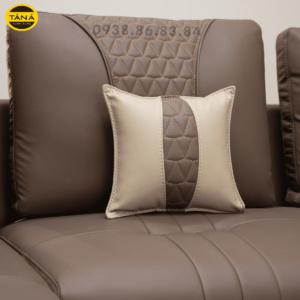 Sofa Gỗ Sồi Góc L Hiện Đại TA-883A-37-1 Bọc Da Cao Cấp Chống Trầy Xước, Lau Được Mực