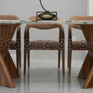 chân ghế bàn ăn mặt đá gỗ sồi BA-AK5126A
