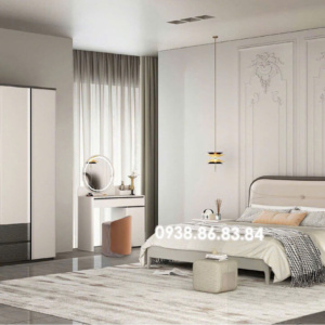 Combo Giường Tủ Gỗ Nhập Khẩu Đài Loan AT-F08 Phong Cách Hiện Đại