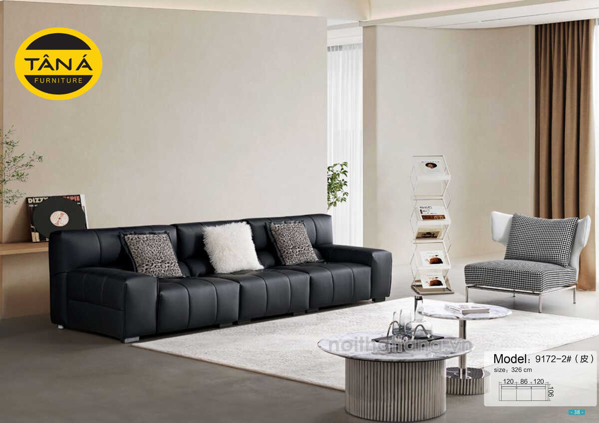 Sofa Băng Da Cao Cấp Nhập Khẩu TP-9172-2 Lựa Chọn Tinh Tế Cho Không Gian Sống Sang Trọng
