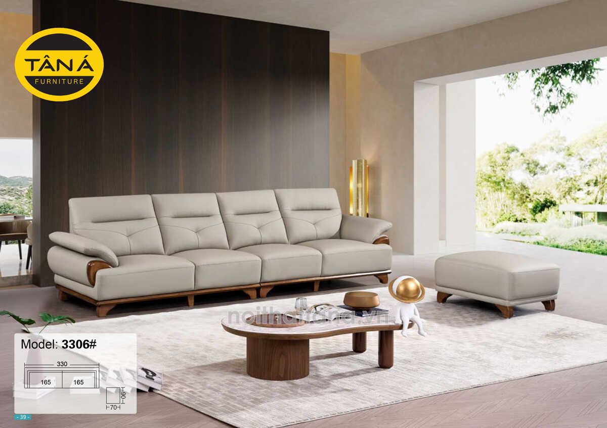 Sofa Băng Da Sinh Thái Nhập Khẩu TP-3306B Phong Cách Hiện Đại Đẳng Cấp