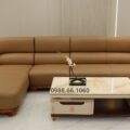 Sofa Góc L Gỗ Mun Bọc Da Bò Cao Cấp AT-H46 – Phong Cách Hiện Đại Nhập Khẩu