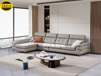 Sofa Góc L Bọc Vải Giả Da Nhập Khẩu AT-6086 Phong Cách Hiện Đại