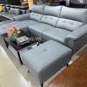 Sofa Da Hàn Quốc Góc L Cho Phòng Khách Hiện Đại N181