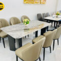 Bộ Bàn Ăn Mặt Đá Tự Nhiên 6 Ghế Nhập Khẩu BA-180AT