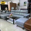 Sofa Da Hàn Quốc Góc L Cho Phòng Khách Hiện Đại N181