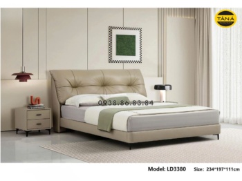 Giường Ngủ Bọc Da Bò TP-LD3380 Sang Trọng Nhập Khẩu Đài Loan