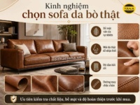 Kinh nghiệm chọn mẫu sofa da bò thật chất lượng - Không phải ai cũng biết